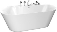 Акриловая ванна BelBagno BB14 180x85 см, отдельностоящая, белая, овальная