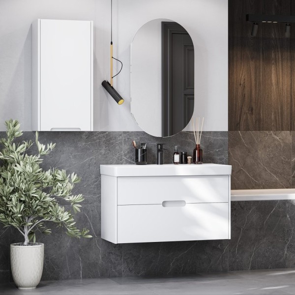 Мебель для ванной комнаты AQUATON Оливия 90 белая матовая