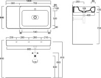 Накладная раковина Simas Henges HE 12 bia 100x50 см