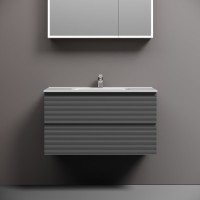 Мебель для ванной комнаты Sancos Folk 90 grey soft, раковина CN7002