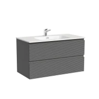 Мебель для ванной комнаты Sancos Folk 90 grey soft, раковина CN7002