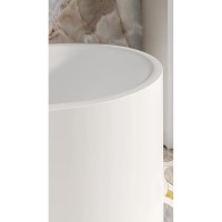 Ванна из искусственного камня Salini Perla 1049101G 170x80 см, отдельностоящая, белая, овальная, с донным клапаном