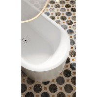 Ванна из искусственного камня Salini Perla 1049101G 170x80 см, отдельностоящая, белая, овальная, с донным клапаном