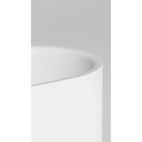 Ванна из искусственного камня Salini Perla 1049101G 170x80 см, отдельностоящая, белая, овальная, с донным клапаном