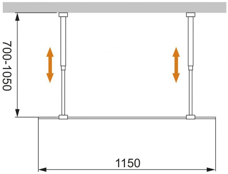 Душевая перегородка Cezares Liberta -L-2-115-C-NERO