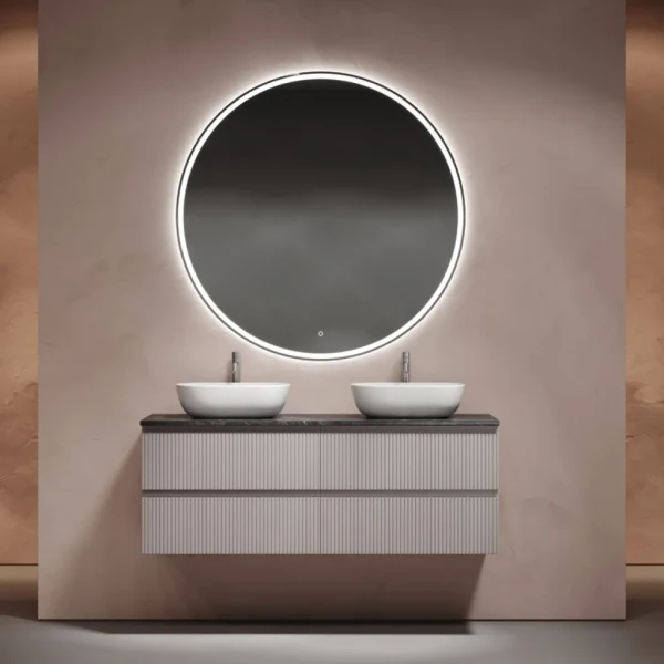 Мебель для ванной комнаты Sancos Snob T 140 doha soft, столешница черный мрамор TT140A1X, раковина CN6009