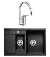 Комплект Мойка Blanco Metra 6 S Compact антрацит + Смеситель Grohe Euroeco Комплект Мойка Blanco Metra 6 S Compact антрацит + Смеситель Grohe Euroeco