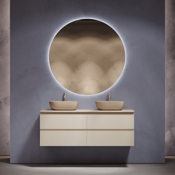 Мебель для ванной комнаты Sancos Snob R 140 beige soft, столешница бежевая TT140A2X, раковина CN6009MC