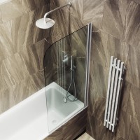 Шторка на ванну Maybahglass MGV-596-5 40x140, профиль матовый хром, стекло прозрачное