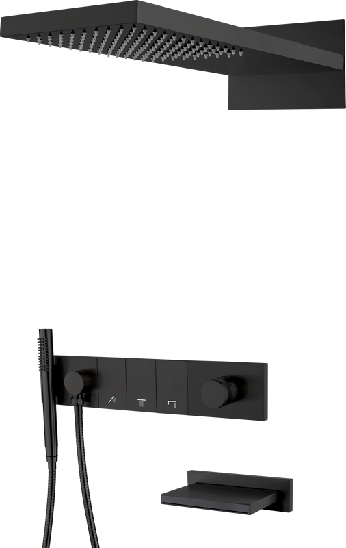 Душевой комплект Boheme Zodiac 132-2-B С ВНУТРЕННЕЙ ЧАСТЬЮ, black