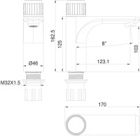 Смеситель для раковины Wonzon & Woghand WW-A40412-MB черный матовый