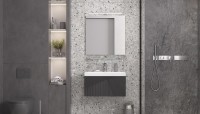 Тумба под раковину Velvex Edge 70.1Y подвесная, графит