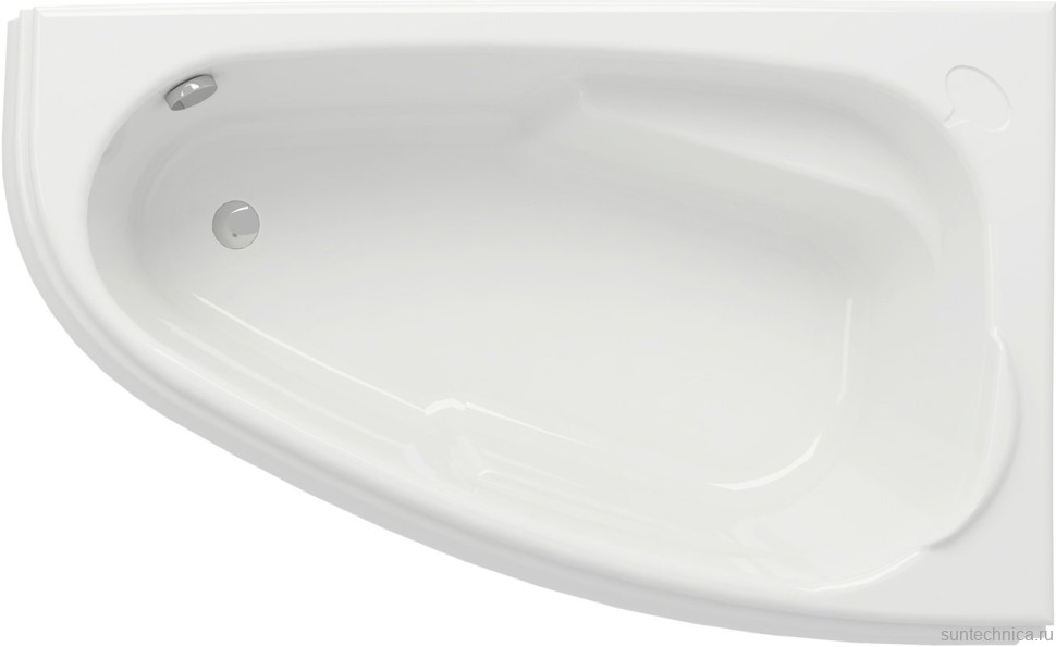 Акриловая ванна Cersanit Joanna R 150x95 см, угловая, правая, встраиваемая, ультрабелая, асимметричная, на ножках