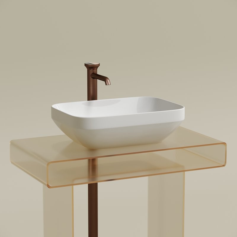 Накладная раковина Ceramicanova Element CN6055 белая глянцевая