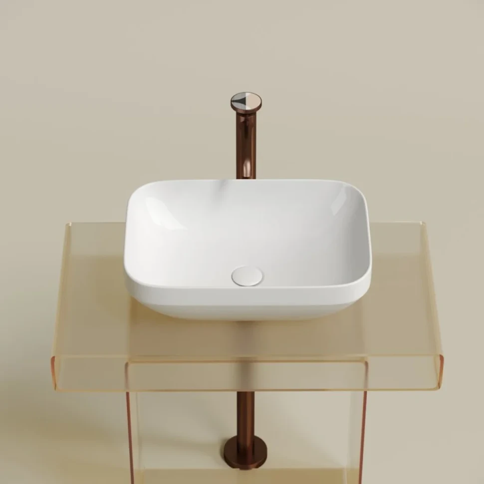 Накладная раковина Ceramicanova Element CN6055 белая глянцевая