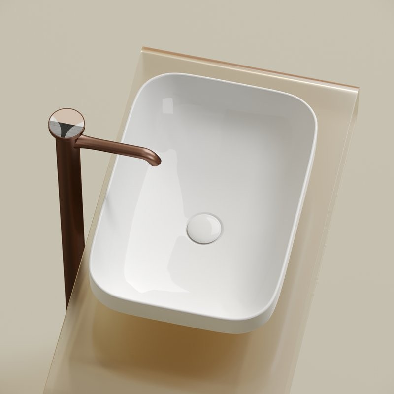 Накладная раковина Ceramicanova Element CN6055 белая глянцевая