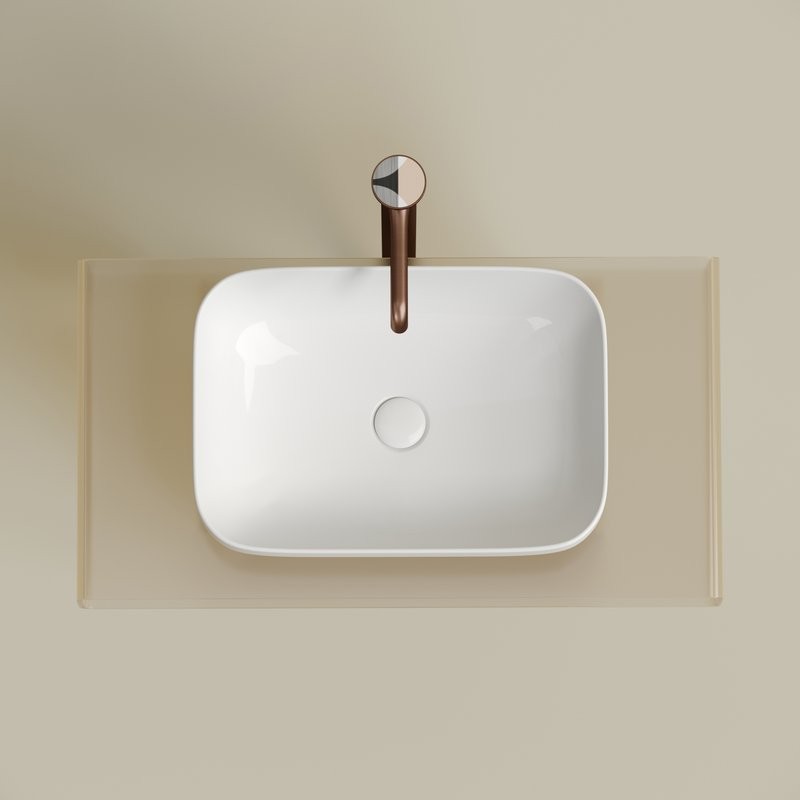 Накладная раковина Ceramicanova Element CN6055 белая глянцевая