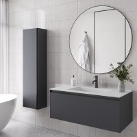 Мебель для ванной комнаты Armadi Art Quatro 1 100 anthracite, с раковиной white