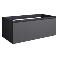 Мебель для ванной комнаты Armadi Art Quatro 1 100 anthracite, с раковиной white