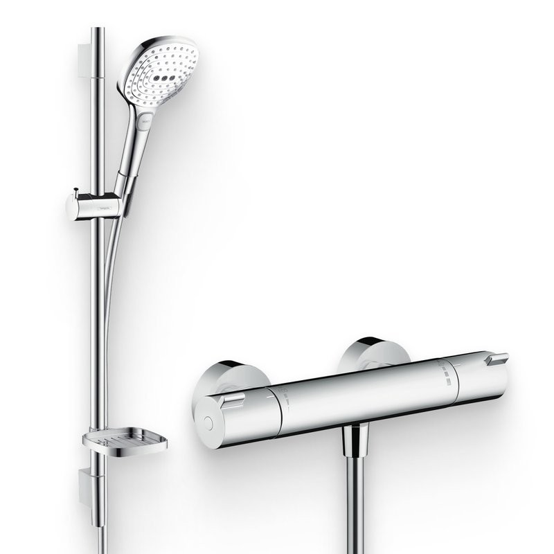 Душевой комплект Термостат Hansgrohe Ecostat 1001 CL ВМ 13211000 + Гарнитур Raindance Select E 26620400