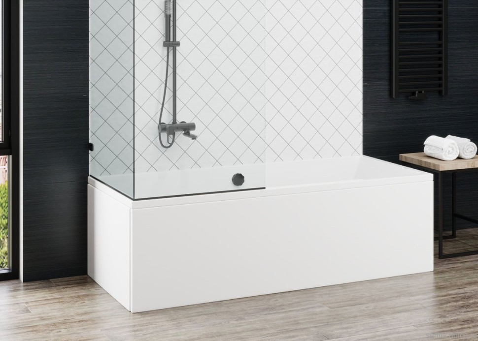 Акриловая ванна Vagnerplast Cavallo 190x90 см, пристенная, ультрабелая, с каркасом