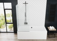 Акриловая ванна Vagnerplast Cavallo 190x90 см, пристенная, ультрабелая, с каркасом