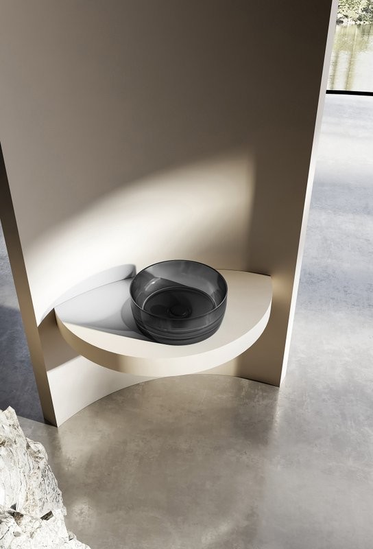 Накладная раковина Abber Kristall AT2804Onyx черная