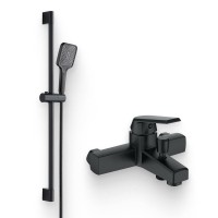 Душевой комплект Смеситель Orange One Life P02-100b + Гарнитур OS142b черный