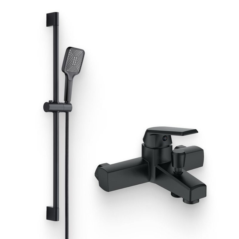Душевой комплект Смеситель Orange One Life P02-100b + Гарнитур OS142b черный