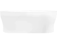 Акриловая ванна BelBagno BB405-1500-800 без опоры 150x80 см, отдельностоящая, белая, овальная, со сливом-переливом