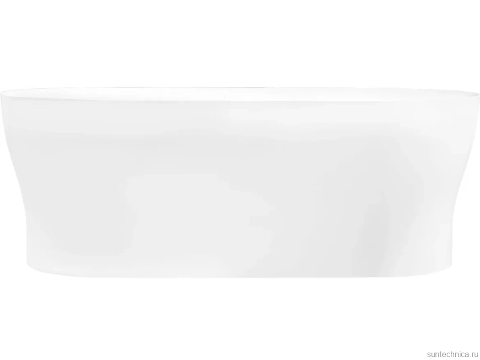 Акриловая ванна BelBagno BB405-1500-800 без опоры 150x80 см, отдельностоящая, белая, овальная, со сливом-переливом
