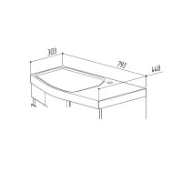 Мебель для ванной комнаты Belux Токио 80 L подвесная, белая глянцевая