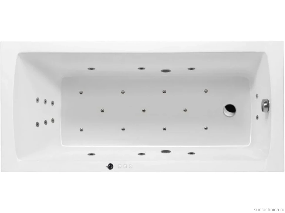 Акриловая ванна Excellent Aquaria WAEX.AQU17.ULTRA 170x75 см, левая, встраиваемая, с гидромассажем, белая, с каркасом, со сливом-переливом