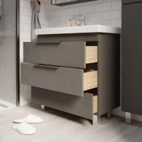 Мебель для ванной комнаты 1MarKa Gaula 80Н черная, 3 ящика