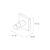 Крючок для ванной двойной Fixsen Lux Satin, FX-16005A сатин Крючок для ванной двойной Fixsen Lux Satin, FX-16005A сатин