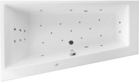 Акриловая ванна Excellent Sfera WAEX.SFL17.ULTRA L 170x100 см, угловая, левая, встраиваемая, с гидромассажем, белая, асимметричная, с каркасом, со сливом-переливом
