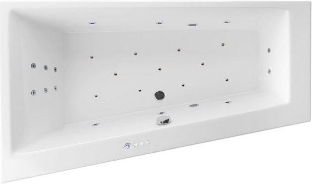 Акриловая ванна Excellent Sfera WAEX.SFL17.ULTRA L 170x100 см, угловая, левая, встраиваемая, с гидромассажем, белая, асимметричная, с каркасом, со сливом-переливом