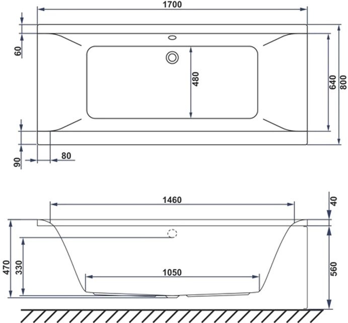 Акриловая ванна WHITECROSS Savia Duo SMART 170x80 см, пристенная, с гидромассажем, белая, с каркасом, со сливом-переливом, фурнитура бронза