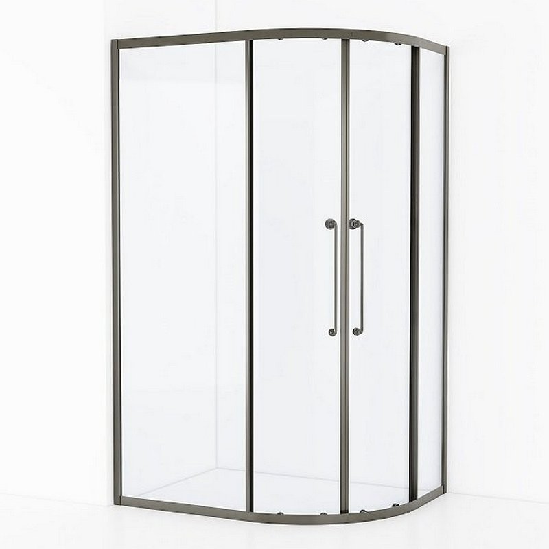 Душевой уголок Cezares Relax RELAX-304-RH-2-120/90-C-GM 120x90, профиль оружейная сталь