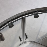 Душевой уголок Cezares Relax RELAX-304-RH-2-120/90-C-GM 120x90, профиль оружейная сталь