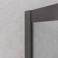 Душевой уголок Cezares Relax RELAX-304-RH-2-120/90-C-GM 120x90, профиль оружейная сталь