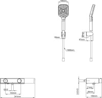 Термостатический смеситель Wonzon & Woghand WW-B2551-BG для ванны с душем, брашированное золото