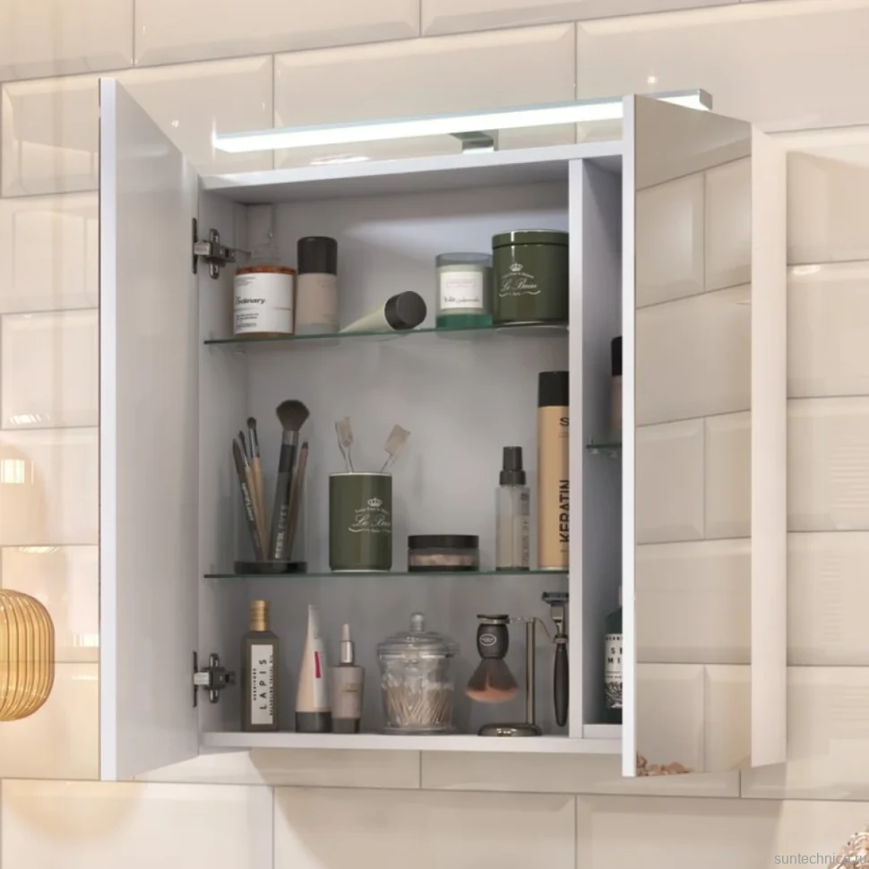 Мебель для ванной комнаты Vigo Plaza 70 напольная, 2 ящика, белая, раковина Como 70