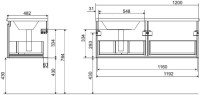 Мебель для ванной комнаты Эстет Dallas Luxe 120 подвесная, 1 ящик, L