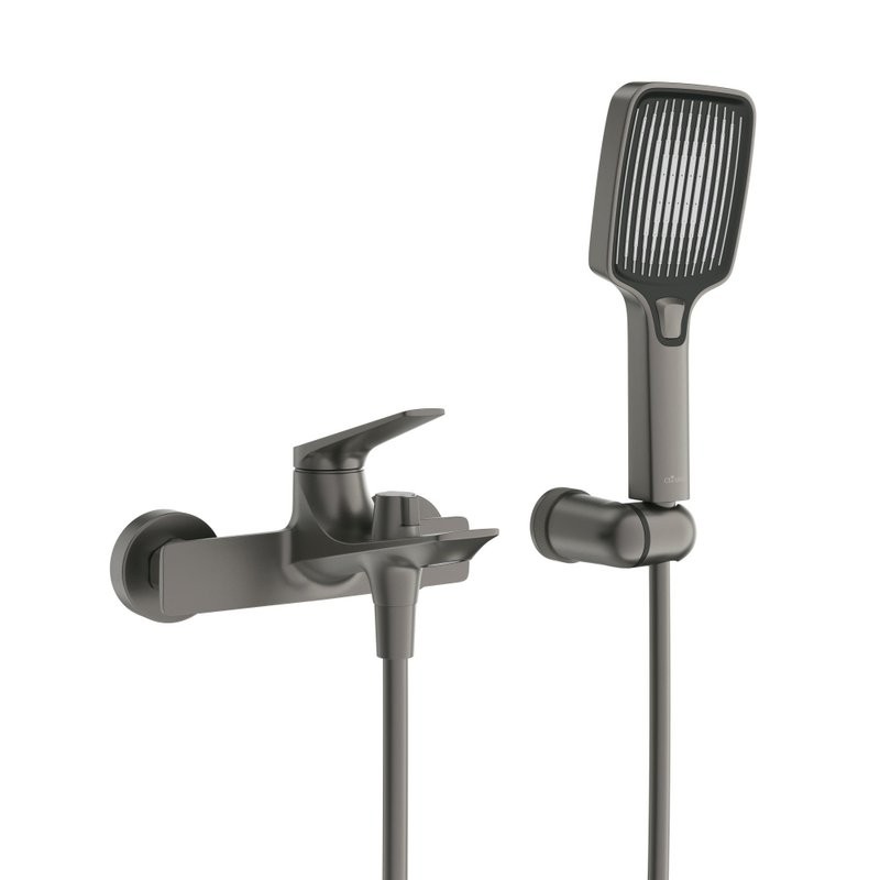 Смеситель для ванны с душем Cezares Liner VD-GM оружейная сталь