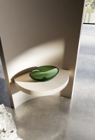 Накладная раковина Abber Kristall AT2802Emerald 50 зеленая, овальная