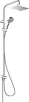 Душевой комплект Смеситель Hansgrohe Novus Loop 71340000 + Стойка Vernis Shape 26282000 Showerpipe 230 1jet Reno хром
