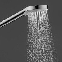 Душевой комплект Смеситель Hansgrohe Novus Loop 71340000 + Стойка Vernis Shape 26282000 Showerpipe 230 1jet Reno хром
