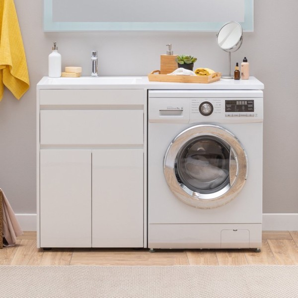 Тумба с раковиной Aquanet Токио 58 1 ящик, 2 двери L