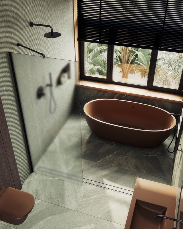 Душевая перегородка Maybahglass MGD-680-6ш 109 см, профиль черный, стекло сатин